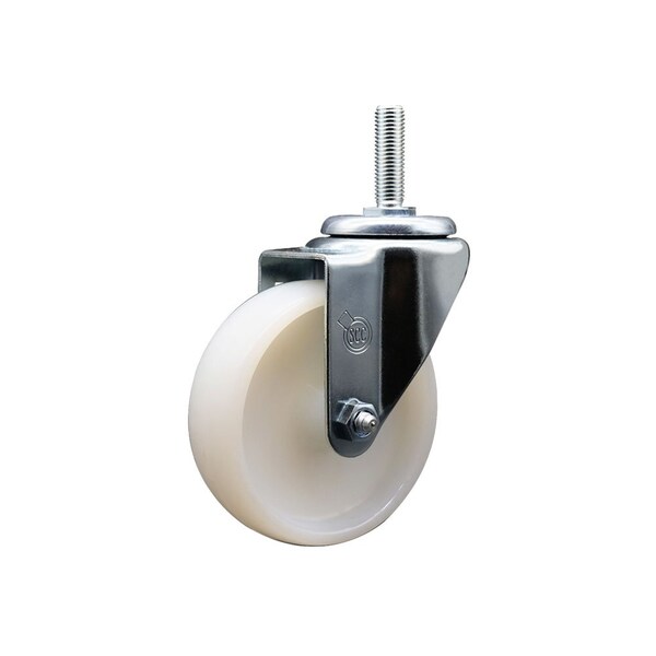 4 Inch Nylon Wheel Swivel 34 Inch Threaded Stem Caster Service Caster